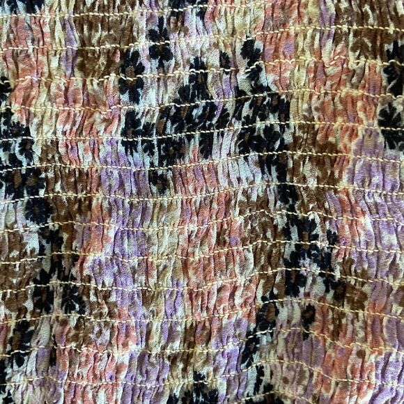 NWT Free People Top Back On Top Crop Floral Smocked Tie Puff Soft Combo XS - Picture 9 of 10